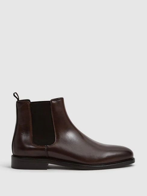 Reiss Brown Tenor Leather Chelsea Boots 3 Reiss Brown Tenor Leather Chelsea Boots