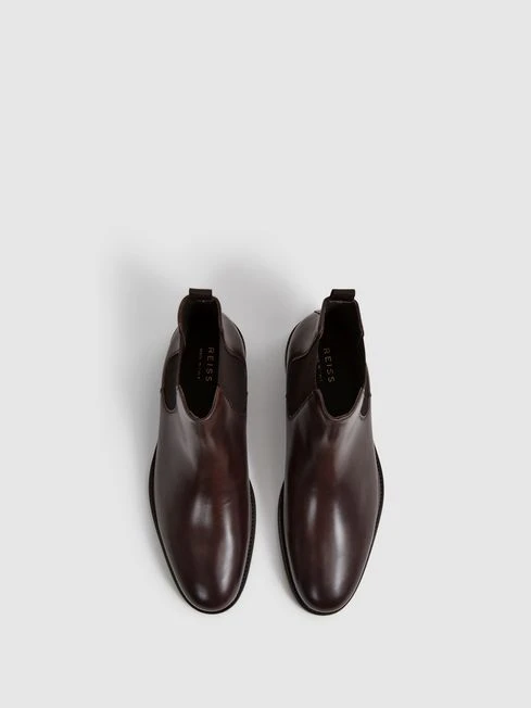 Reiss Brown Tenor Leather Chelsea Boots 7 Reiss Brown Tenor Leather Chelsea Boots - Image 5