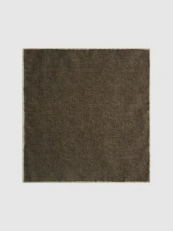 Reiss Mocha Halley Wool-Silk Blend Pocket Square 10 Reiss Mocha Halley Wool-Silk Blend Pocket Square -Style Trend Shop C62504s4