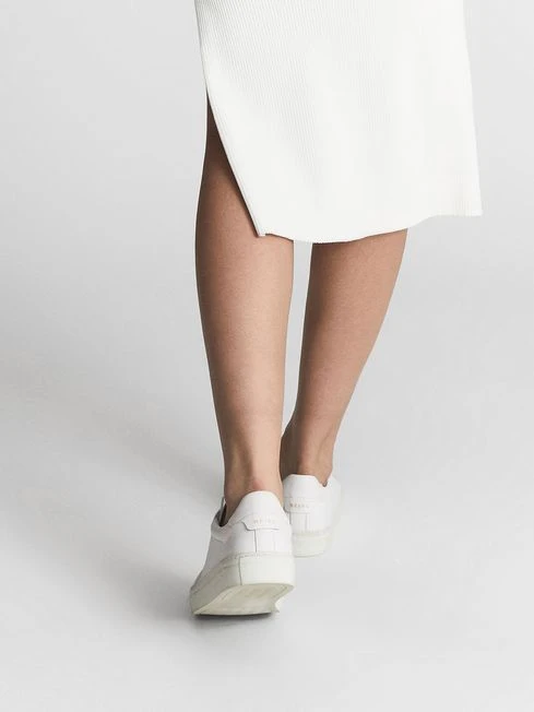 Reiss White Finley Lace Up Leather Trainers 5 Reiss White Finley Lace Up Leather Trainers - Image 3