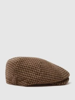 Reiss Brown Arbor Wool Baker Boy Cap