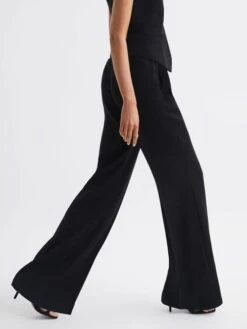 Reiss Black Margeaux Wide Leg Trousers -Style Trend Shop C74274s6