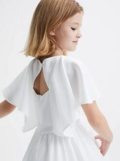 Reiss Ivory Maisie Junior Satin Midi Dress 10 Reiss Ivory Maisie Junior Satin Midi Dress -Style Trend Shop C79328s3