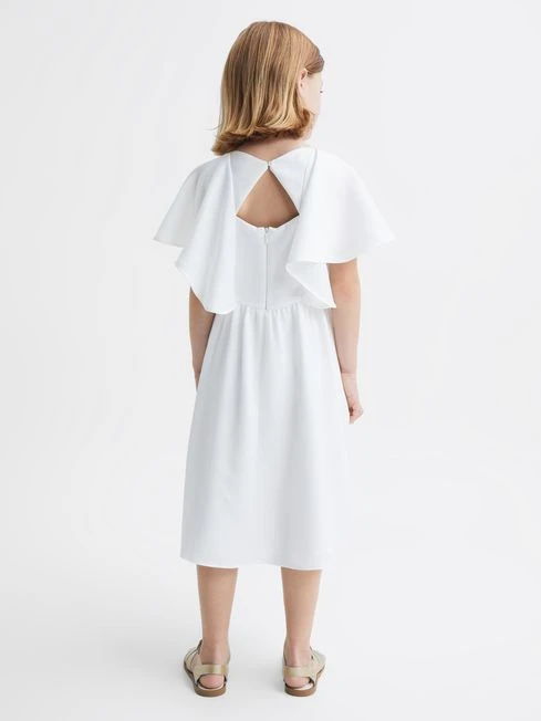 Reiss Ivory Maisie Junior Satin Midi Dress 7 Reiss Ivory Maisie Junior Satin Midi Dress - Image 5