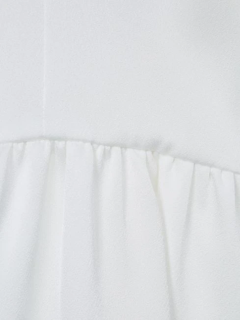 Reiss Ivory Maisie Junior Satin Midi Dress 8 Reiss Ivory Maisie Junior Satin Midi Dress - Image 6