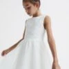Reiss Ivory Kit Junior Lace Tulle Occasion Dress -Style Trend Shop C80 975s