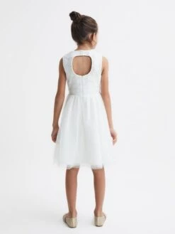 Reiss Ivory Kit Junior Lace Tulle Occasion Dress 12 Reiss Ivory Kit Junior Lace Tulle Occasion Dress -Style Trend Shop C80975s5