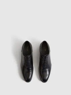 Reiss Black Bay Leather Whole Cut Shoes -Style Trend Shop C82212s3