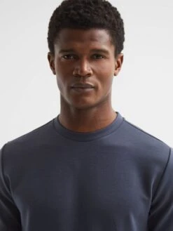 Reiss Airforce Blue Bradley Regular Fit Crew Neck T-shirt -Style Trend Shop C83162s4
