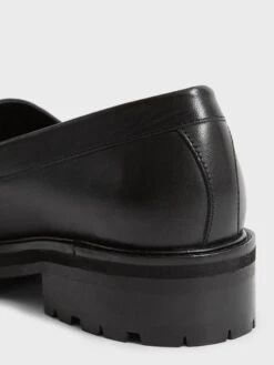 Reiss Black Charlotte Leather Loafers -Style Trend Shop C84768s4