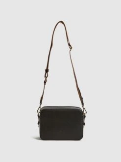 Reiss Black Cleo Leather Crossbody Camera Bag -Style Trend Shop D00222s6