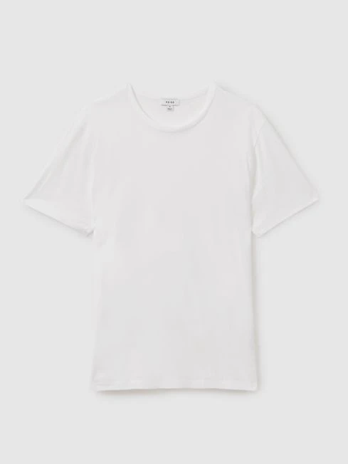 Reiss Optic White Melrose Garment Dye Crew Neck T-shirt 4 Reiss Optic White Melrose Garment Dye Crew Neck T-shirt - Image 2
