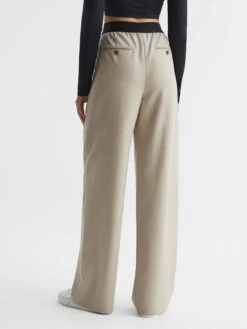 Reiss Stone Lena Wide Leg Elasticated Waist Trousers 13 Reiss Stone Lena Wide Leg Elasticated Waist Trousers -Style Trend Shop D01 434s5