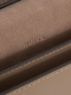 Reiss Camel Daphne Leather Concertina Cross-body Bag -Style Trend Shop D07079s3