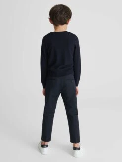 Reiss Navy Wessex Senior Junior Crew Neck Knitted Jumper -Style Trend Shop D07933s5