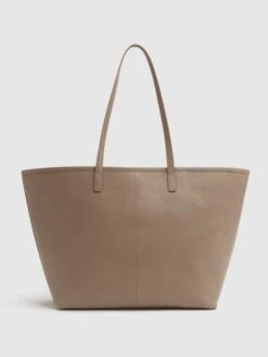 Reiss Taupe Dena Leather Tote Bag 10 Reiss Taupe Dena Leather Tote Bag -Style Trend Shop D08071s4