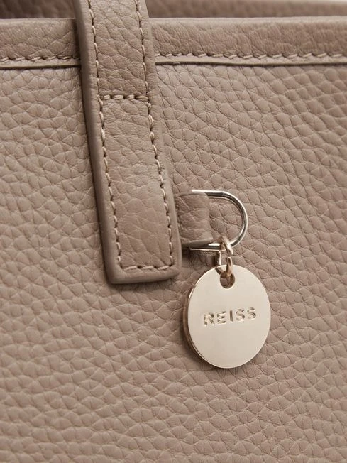 Reiss Taupe Dena Leather Tote Bag 7 Reiss Taupe Dena Leather Tote Bag - Image 5