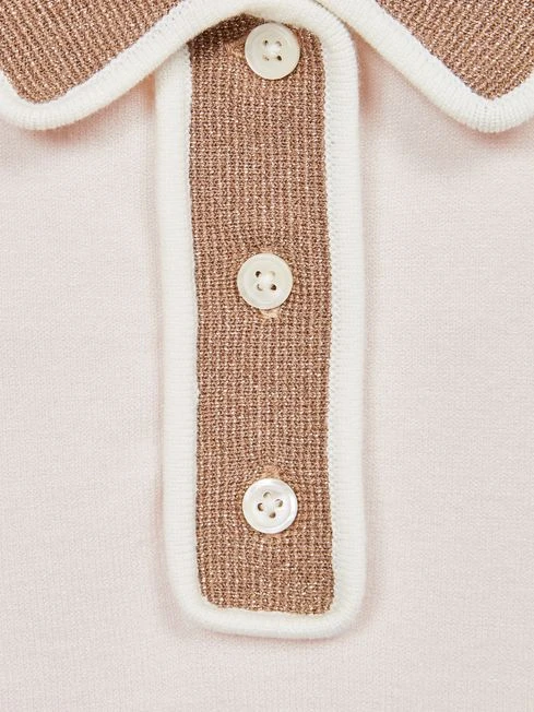 Reiss Pink Eliza Junior Lace Back Polo 8 Reiss Pink Eliza Junior Lace Back Polo - Image 6