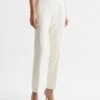 Reiss Cream Ember High-rise Slim Leg Trousers -Style Trend Shop D17 108s