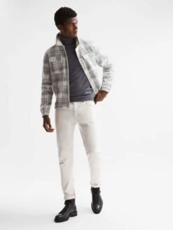 Reiss Black Amwell Leather Hiking Boots -Style Trend Shop D17097s3