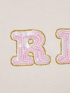 Reiss Pale Pink Jasmine Senior Sequin T-Shirt -Style Trend Shop D17101s6