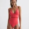 Reiss Coral Ray Halter Swimsuit -Style Trend Shop D20 053s