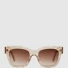 Reiss Ecru Seven Chimi Large Frame Acetate Sunglasses -Style Trend Shop D20 428s