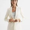 Reiss Cream Ember Tailored Single Breasted Blazer -Style Trend Shop D20 961s