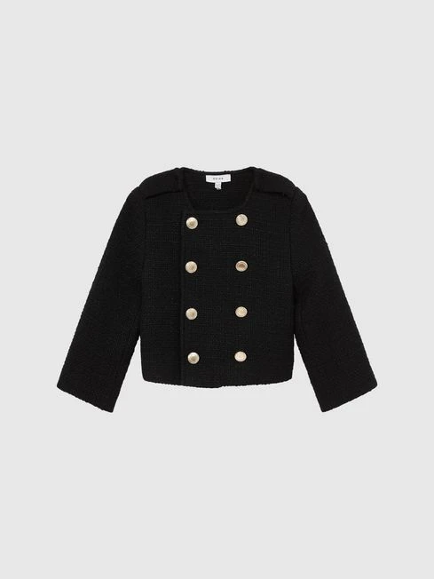 Reiss Black Esmie Junior Tweed Jacket 4 Reiss Black Esmie Junior Tweed Jacket - Image 2