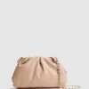 Reiss Blush Elsa Nappa Leather Clutch Bag -Style Trend Shop D21 800s