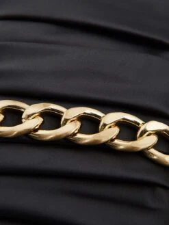 Reiss Black Camille Satin Pleated Clutch Bag -Style Trend Shop D21 807s6