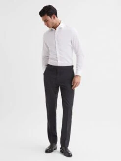 Reiss Charcoal Hope Modern Fit Travel Trousers -Style Trend Shop D21 810s3