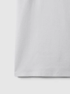 Reiss White Cooper Honeycomb Short Sleeve T-Shirt -Style Trend Shop D21312s6