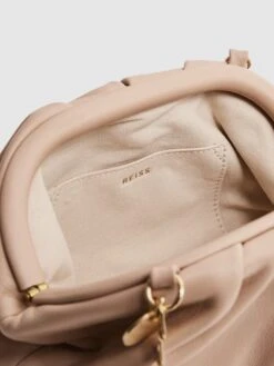 Reiss Blush Elsa Nappa Leather Clutch Bag -Style Trend Shop D21800s4