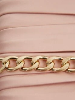 Reiss Blush Camille Satin Pleated Clutch Bag -Style Trend Shop D21806s6