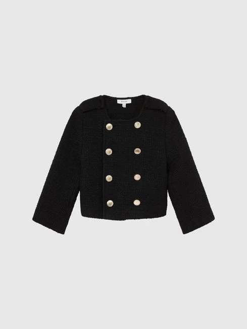 Reiss Black Esmie Senior Tweed Jacket 4 Reiss Black Esmie Senior Tweed Jacket - Image 2