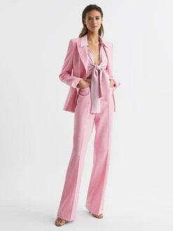 Reiss Pink Blair Single Breasted Wool Blend Blazer -Style Trend Shop D25833s9