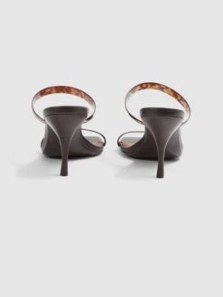 Reiss Tortoise Emery Tortoiseshell Double Strap Heels -Style Trend Shop D28 890s4