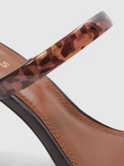 Reiss Tortoise Emery Tortoiseshell Double Strap Heels -Style Trend Shop D28 890s5