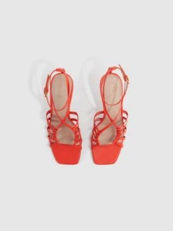 Reiss Coral Eva Leather Strappy Heels 9 Reiss Coral Eva Leather Strappy Heels -Style Trend Shop D28 892s3