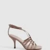 Reiss Taupe Eva Leather Strappy Heels 2 Reiss Taupe Eva Leather Strappy Heels -Style Trend Shop D28 894s