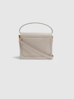 Reiss Grey Windsor Grained Leather Mini Bag -Style Trend Shop D28904s3