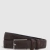 Reiss Chocolate Dante Suede Belt -Style Trend Shop D29 771s