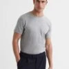 Reiss Grey Marl Bless Crew Neck T-Shirt -Style Trend Shop D29 780s