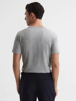 Reiss Grey Marl Bless Crew Neck T-Shirt -Style Trend Shop D29 780s5