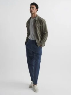 Reiss Grey Marl Bless Crew Neck T-Shirt -Style Trend Shop D29 780s7