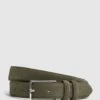 Reiss Khaki Dante Suede Belt -Style Trend Shop D29 790s