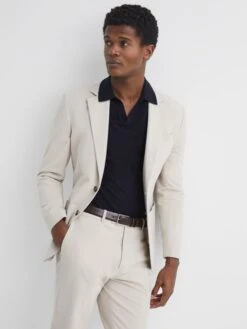 Reiss Chocolate Dante Smooth Leather Belt -Style Trend Shop D29774s2