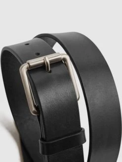 Reiss Black Grayson Leather Rivet Belt -Style Trend Shop D29775s4