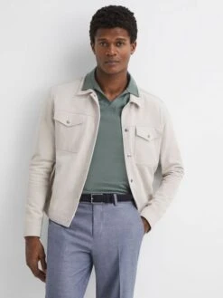 Reiss Navy Dante Suede Belt -Style Trend Shop D29791s2